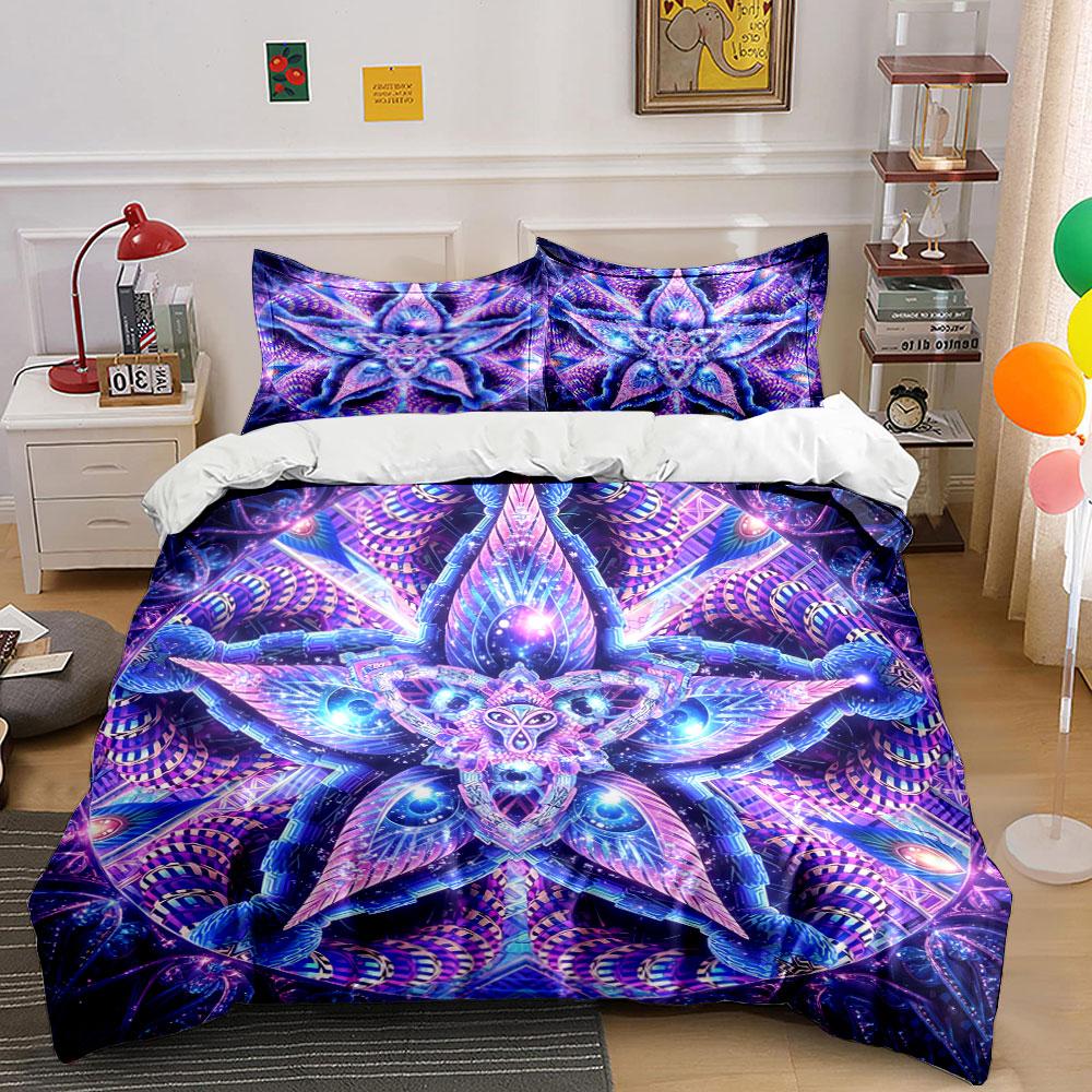 Colorful Mandala Tapestry Set Soft Comfortable Duvet Cover Bedding Set Included 1*Duvet Cover & 2*Pillowcases, Gift