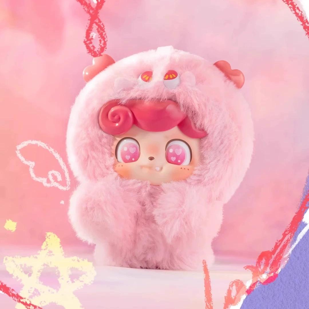 Qkid Vreemd En Vreemd Trendy Emotie Haar Monster Blind Box Schattige Pluche Pop Hanger Accessoires Rugzak Speelgoed Sleutelhanger Meisje Cadeau