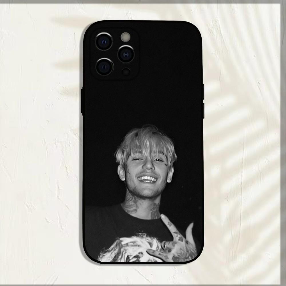 Rapper L-LIL Peep Handyhülle Für iPhone 16,15,14,13,12,11,Pro,X,XS,Max,XR,Plus,Mini Weiche Schwarze Hülle