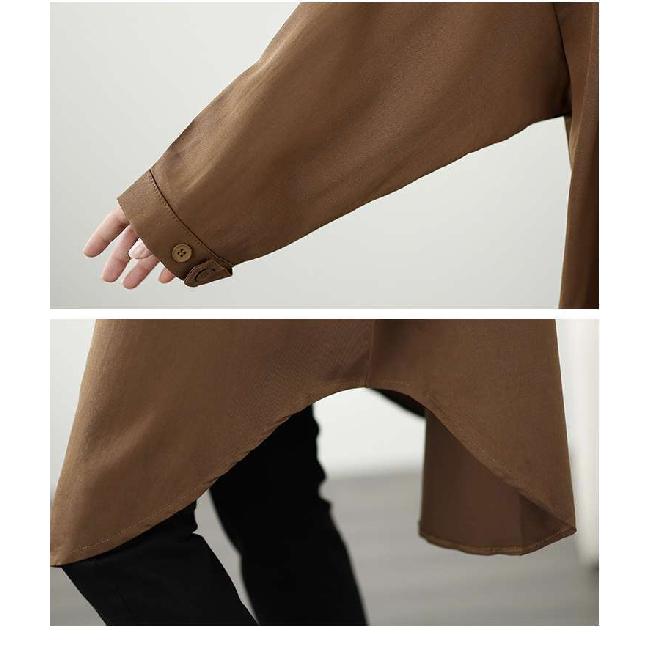 2025 Spring New Loose Plus Size Solid Color Long Coat