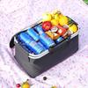 Black Large Capacity Aluminum Foil Thickened Portable Aluminum Rack Insulation Basket Foldable Outdoor Picnic Basket One Pack