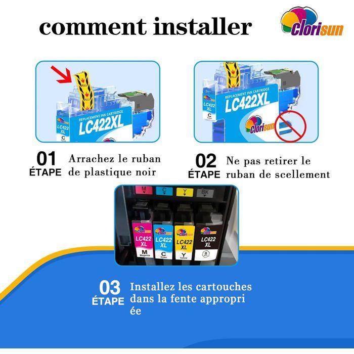 Compatible Ink Cartridge - GATO NEGRO - LC422XL - Pack of 4 - High Capacity - Multi-Coloured