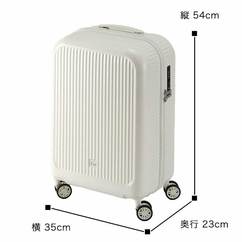 AURA 48cm 33L Suitcase Carry Case Quiet Tires Quiet Ultra Light Carry S LCC Size Stylish Cute Carry Bag TSA Lock Travel Bag Lightweight [Frequenter]