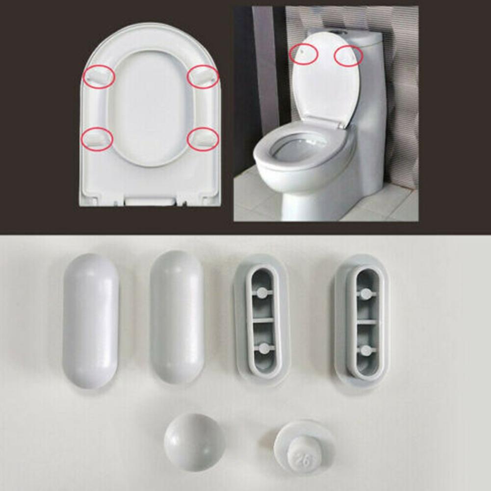 Top Cover Toilet Seat Bumpers White ABS+TPE Accessories Cushion