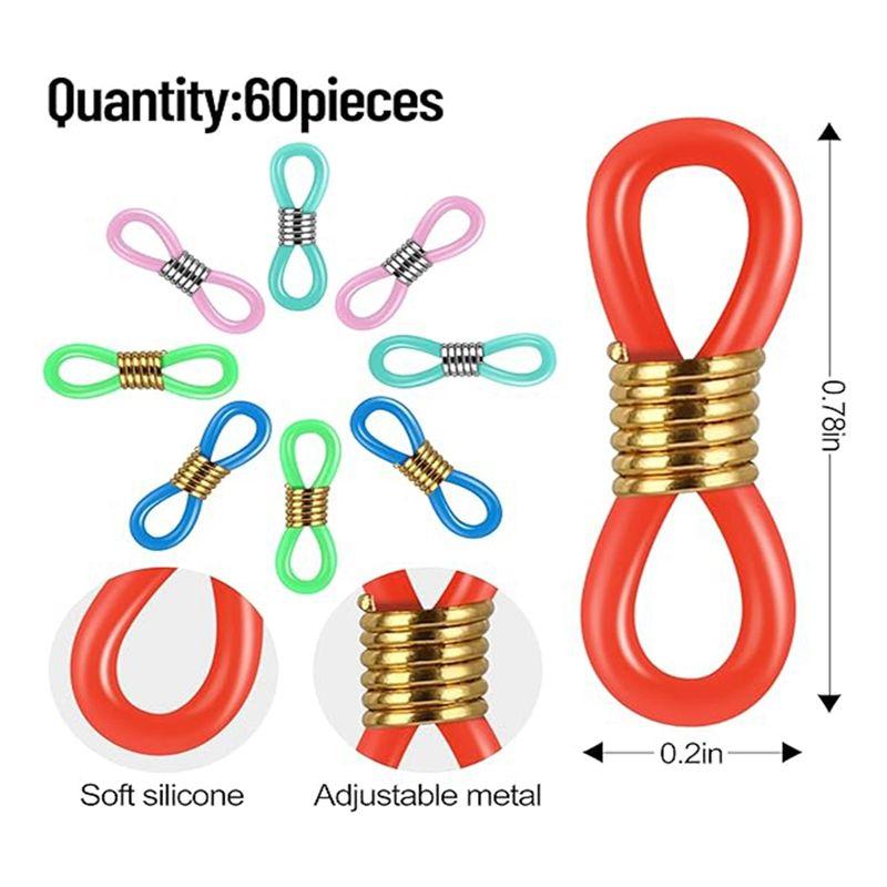 M-Modern-60 Piece Glasses Chain Ends Glasses Chain Ring Holder As Shown Glasses Connector Glasses Fixed Chain Ends