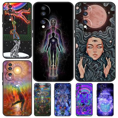 Spiritual Trippy Psychedelic Case For Honor X9a X9b X8 X9 X7 X6 a 8X 9X Cover For Honor Magic 5 4 Lite Pro 50 70 90 Lite