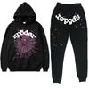 European and American Trendy Hip-hop Singer Letter Sp5der Printed Couple Sweater Men's and Women's Hoodies Sweatshirt Set