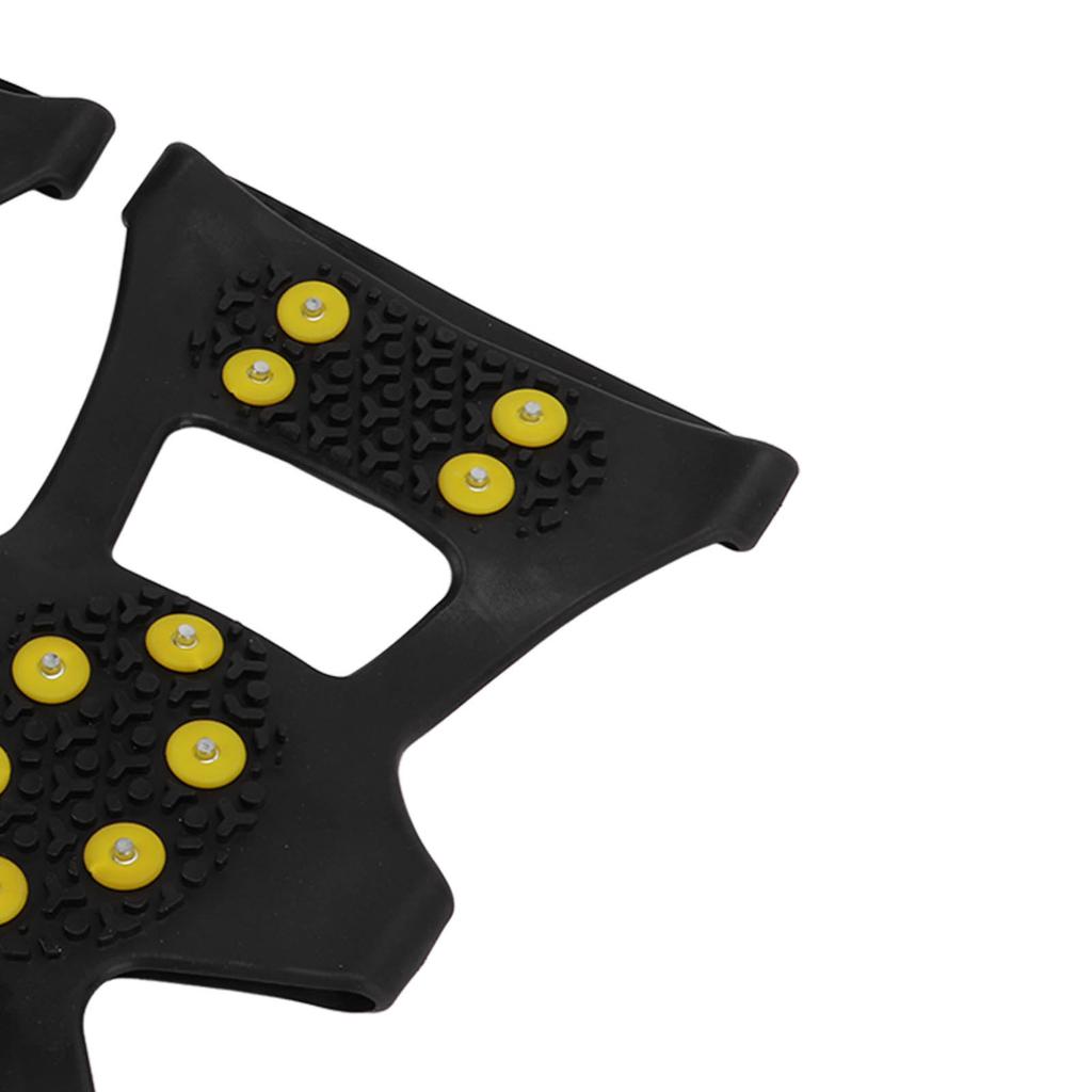 1pair 10 Spikes Ice Snow Grips Anti Slip Ice Traction Clts Walk Traction Clts for Shoes Boots Walking Hiking Climbing