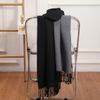 Double-sided Two-color Scarf for Women Autumn and Winter High End New Wool Scarf Shawl Imitation Cashmere Scarf