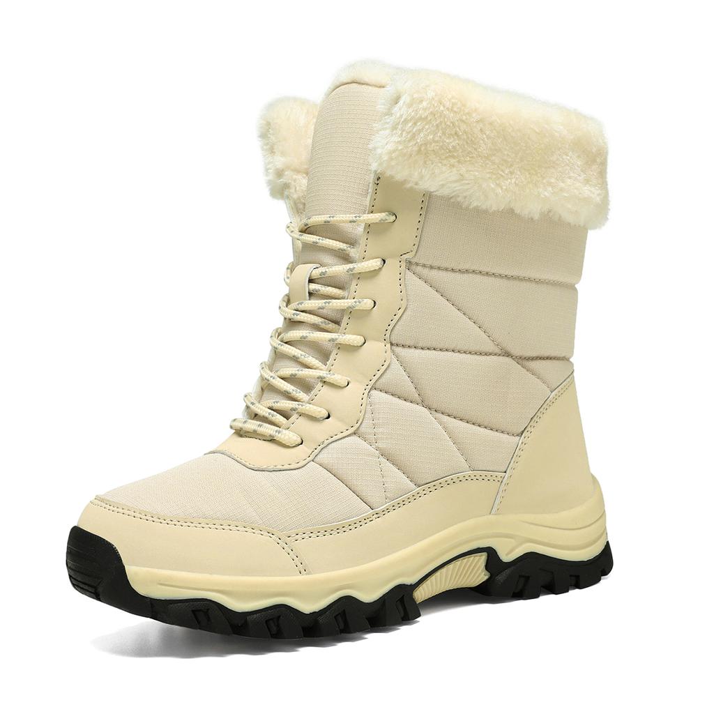 TUINANLE Damskie bawełniane buty Zagęszczone Ciepłe Codzienne Duże Pluszowe Buty Zimowe Śniegowce Antypoślizgowe