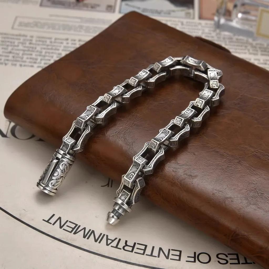 New European and American Vintage Carved Fashion Bracelet Dominant Personality Punk Wrist Jewelry Accessories
