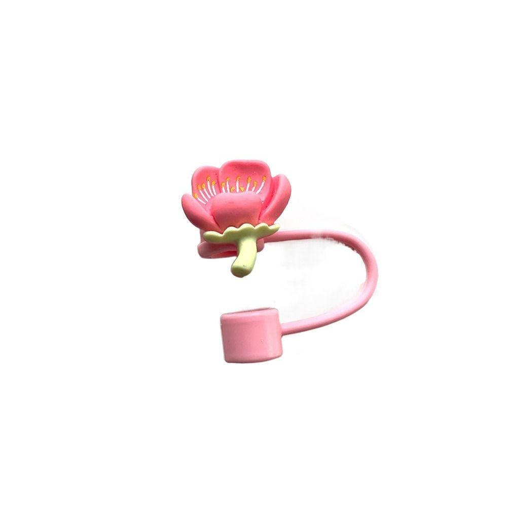Dust-Proof Straw Topper Flower Straw Tips Lids Portable Straw Tips Covers for Stanley 10mm Straw