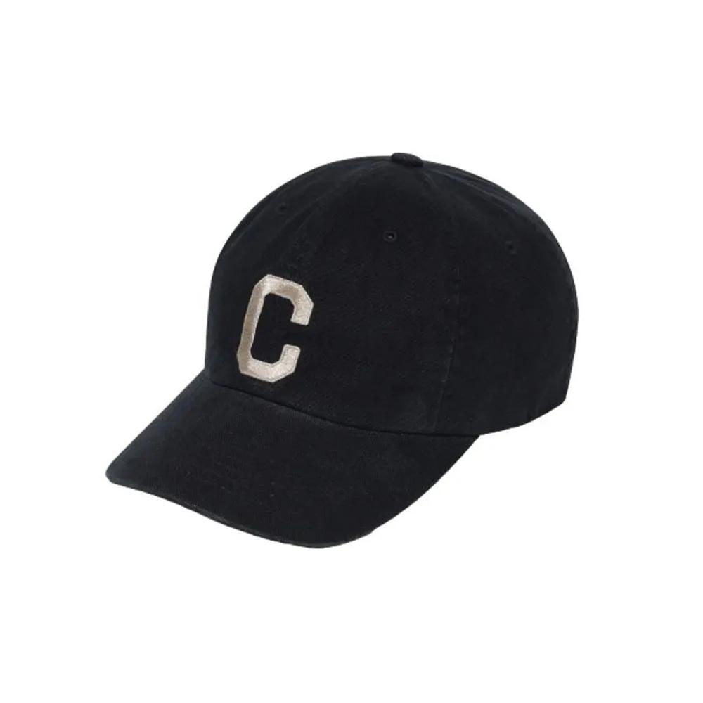 Ball Cap C Logo Oxford Washed 6-Panel Cap Black 601401 F