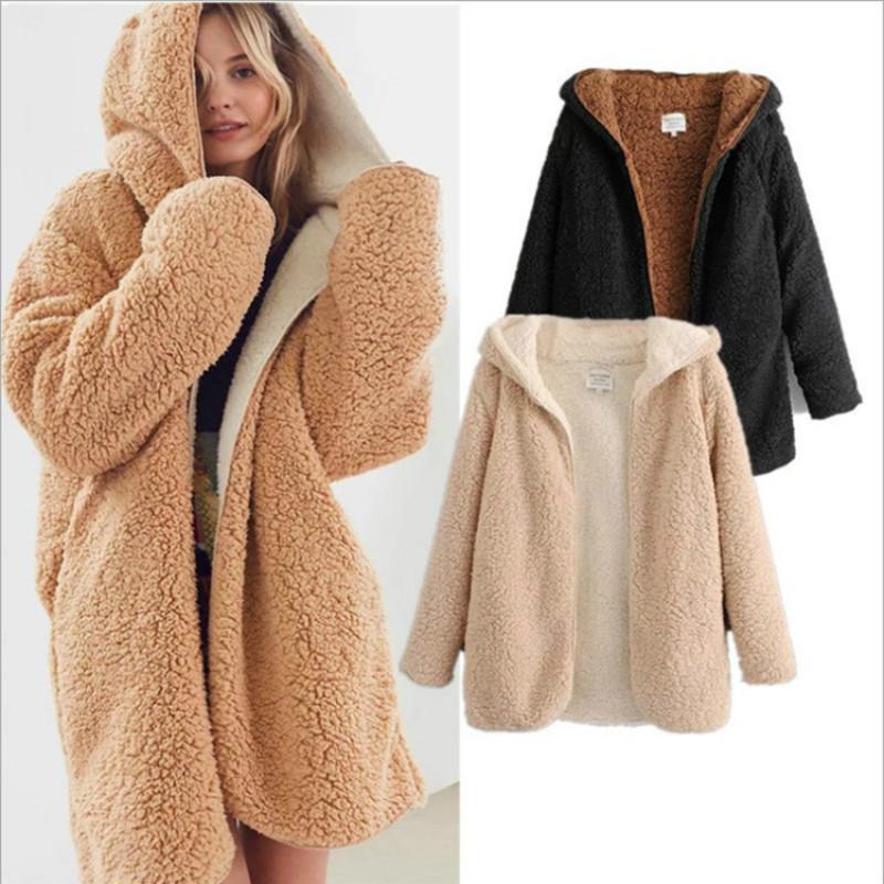 fuzzy coats with hood