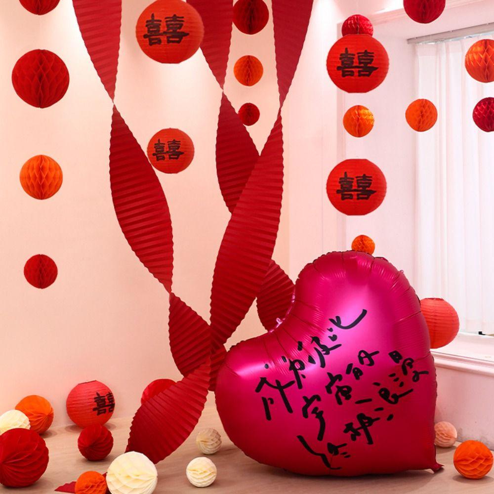 Festive Chinese Wedding Hanging Flags Traditional Door Curtain Hanging Decor  Bedroom