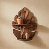 Decorative Wooden Monstera Shelf Rustic Photo Frame Storage Rack Wood Display Shelf  Office