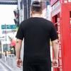 200 Pounds Men's Plus Size Plus Size Printed Short-sleeved T-shirt Fat Guy Melon Seed Collar Thin Section T-shirt Youth Bottoming Shirt Summer
