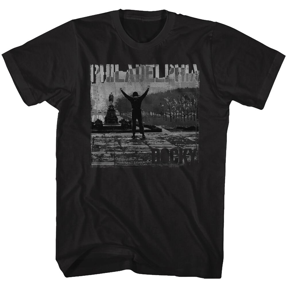 

Rocky Balboa T-Shirt New 1976 Philadelphia Steps in 100% Black Heather SM5XL Unisex T-Shirt XL