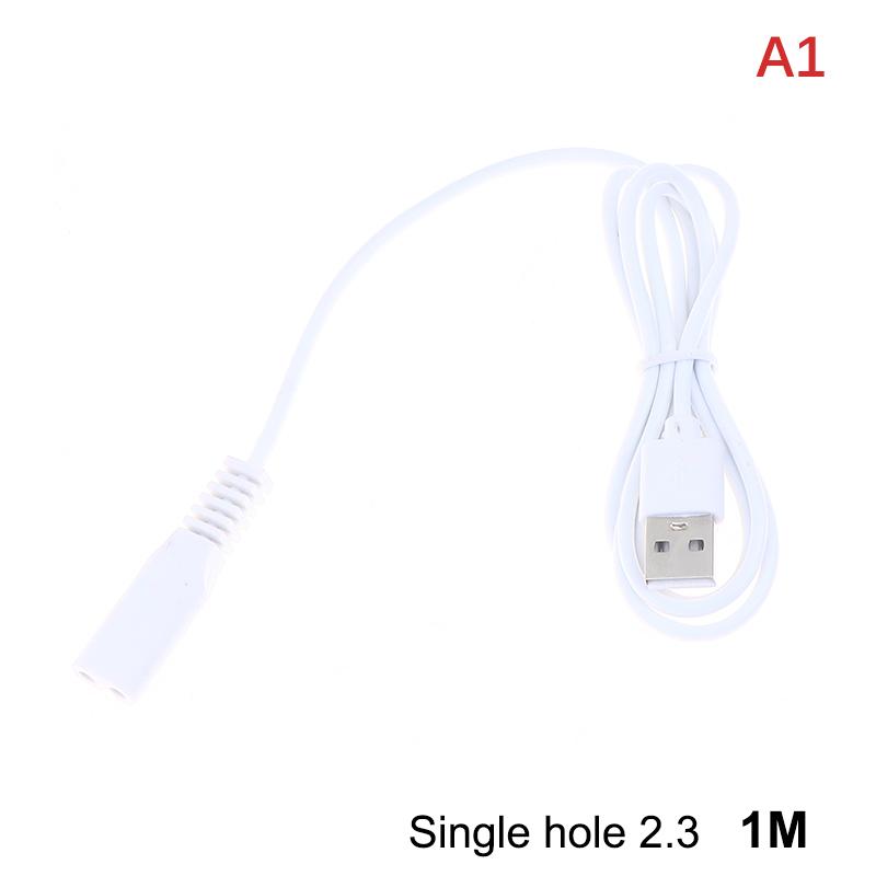 0.8/1M Usb Cable Charging Line Copper Hole Suit 5V Flashlight Shaver Hair Clipper Wire Single Hole 1.5 1.8 2.3