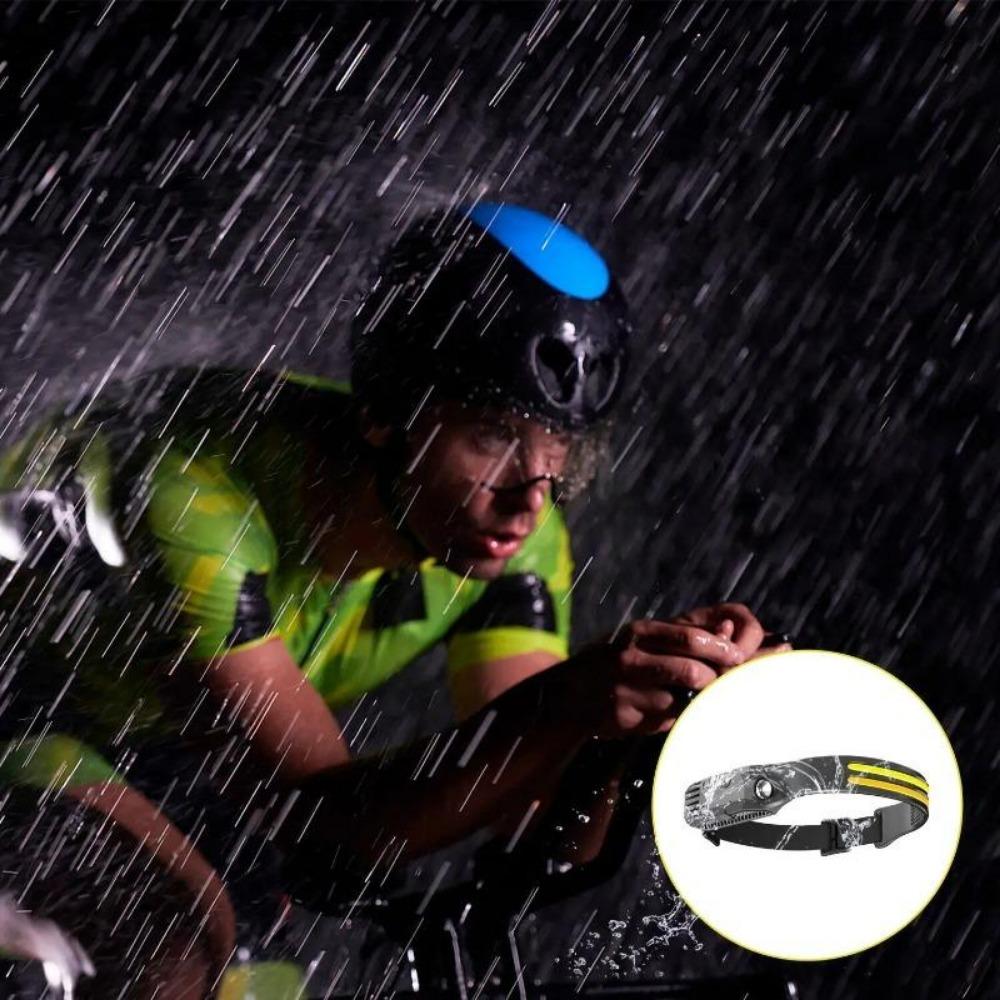 Induction LED COB Headlight Rechargeable Super Bright Work Light Motion Sensor Dimmable Head Lamp For Outdoor Camping Flashlight