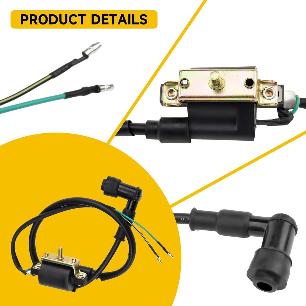 HIAORS Ignition Coil And A7TC Spark Plug For Coolster 125Cc 110Cc 90Cc 70Cc 50Cc Taotao DB10 Cheetah Roketa Baja Kazuma Meerkat 50 Falcon 90 Apollo