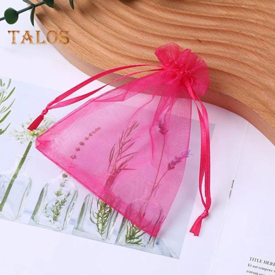 100Pcs Organza Bags Large Capacity Vibrant Color Multipurpose Party Favor Mesh Bags Drawstring Jewelry Gift Bags