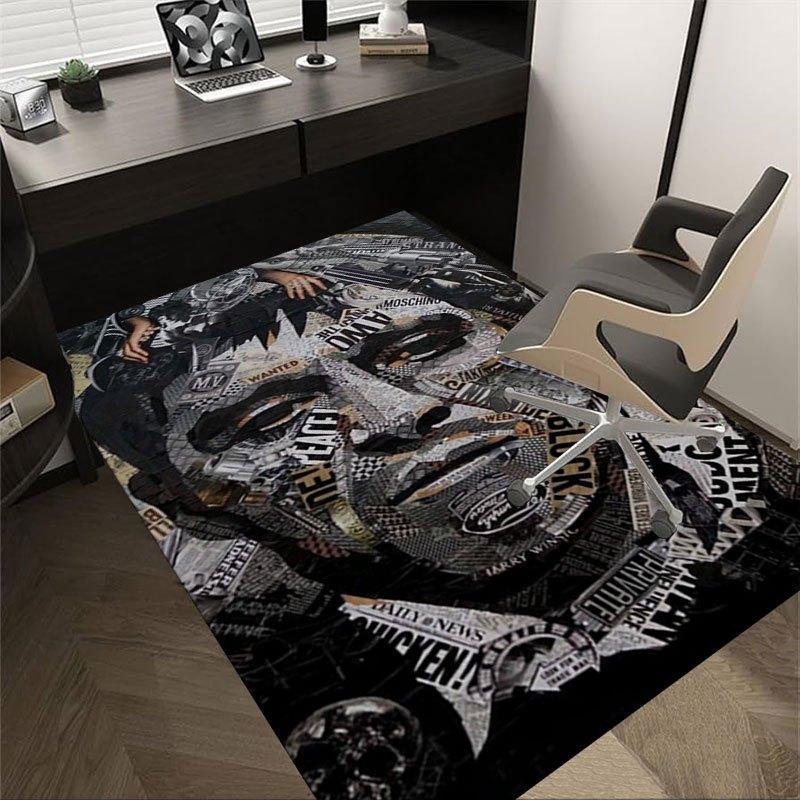 1ks Scarface Kancelářský Koberec Podložka pod Židli Měkká, Pohodlná, Pro Všechna Roční Období, Perfektní pro Domov, Ložnici nebo Kancelářský Dekor, Perfektní Dárek pro