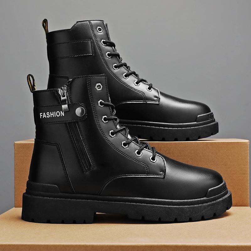 High-top Men's Shoes, Autumn Outdoor Climbing Safety Shoes, Anti-slip and Wear-resistant Work Boots, Men's Outdoor Boots