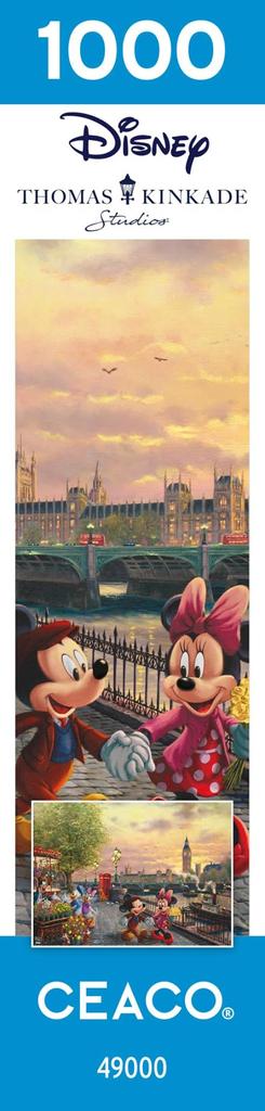 Ceaco - Thomas Kinkade - Disney - Mickey & Minnie in London - 1000 Piece Jigsaw Puzzle