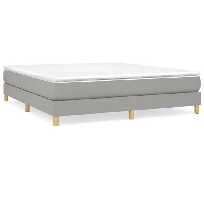 Maison Exclusive - Sommier à lattes de lit avec matelas Gris clair 180x200cm Tissu
