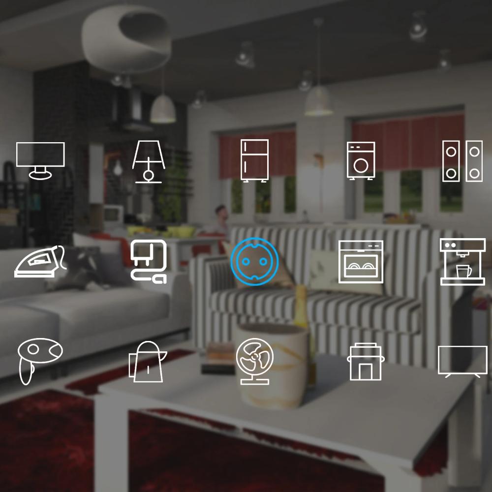 Tuya Wifi Smart Socket EU Plug 16A Power Monitor Remote Control SmartLife APP Works with Alexa Yandex Alice Google Assistant