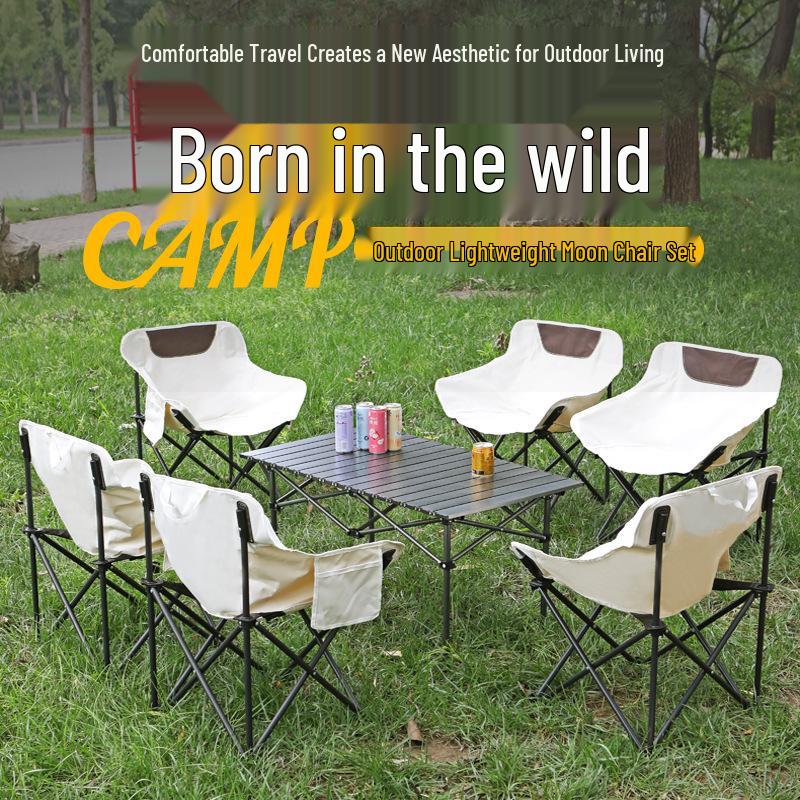 Custom Portable Outdoor Folding Table and Chair Set for Camping and Picnics