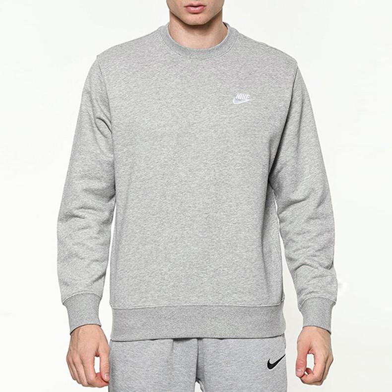 Nike NSW Club Crew Neck Long Sleeve Sweatshirt Men Tops Gray BV2666-063