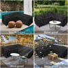 Wasserdichte Outdoor-Modulsofa-Abdeckung Robuste L-Form-Sofa-Abdeckung Rasen-Sofa-Abdeckungen Gartenmöbel Wetterschutz
