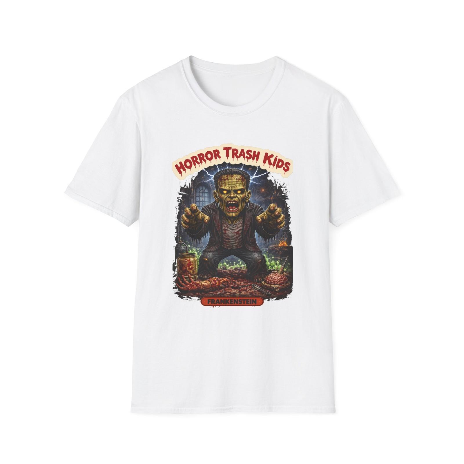 Horror Trash Kids Frankenstein Tee | Vintage Movie Poster Graphic T-Shirt S разноцветный