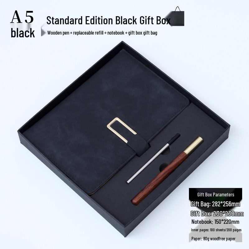Custom Logo A5 Business Diary Gift Set: Employee Souvenir Notebook in Gift Box