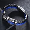 Vintage Skull Multilayer Genuine Leather Bracelet Men Stainless Steel Norse Runes Bangle Jewelry