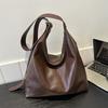 Popular Fashion Korean Version of Versatile Shoulder Underarm Bag Commuter Texture Solid Color Handbag Tote Bag Women
