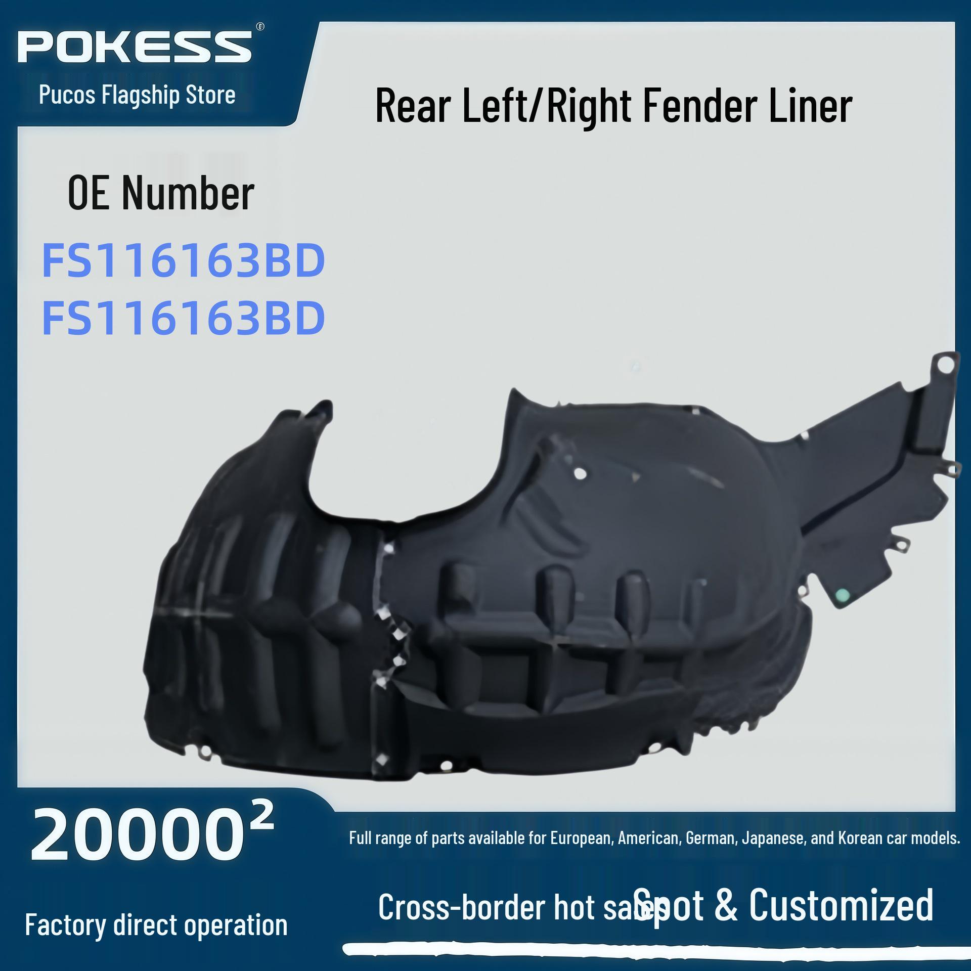 Auto Parts: Fender Liner for Ford Territory (Rear Left/Right) - Model FS116163BD Fender Liner Rear Left