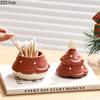 BRChristmas Tree Shape Ceramic Toothpick Holder Dental Floss Cotton Swab Boxes Nordic Creative Home Desktop Decor Organizer GiftEY