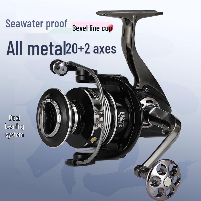 All-Metal Saltwater Fishing Reel - 20-Bearing, Stainless Steel, Long Cast Spinning Reel for Sea Fishing