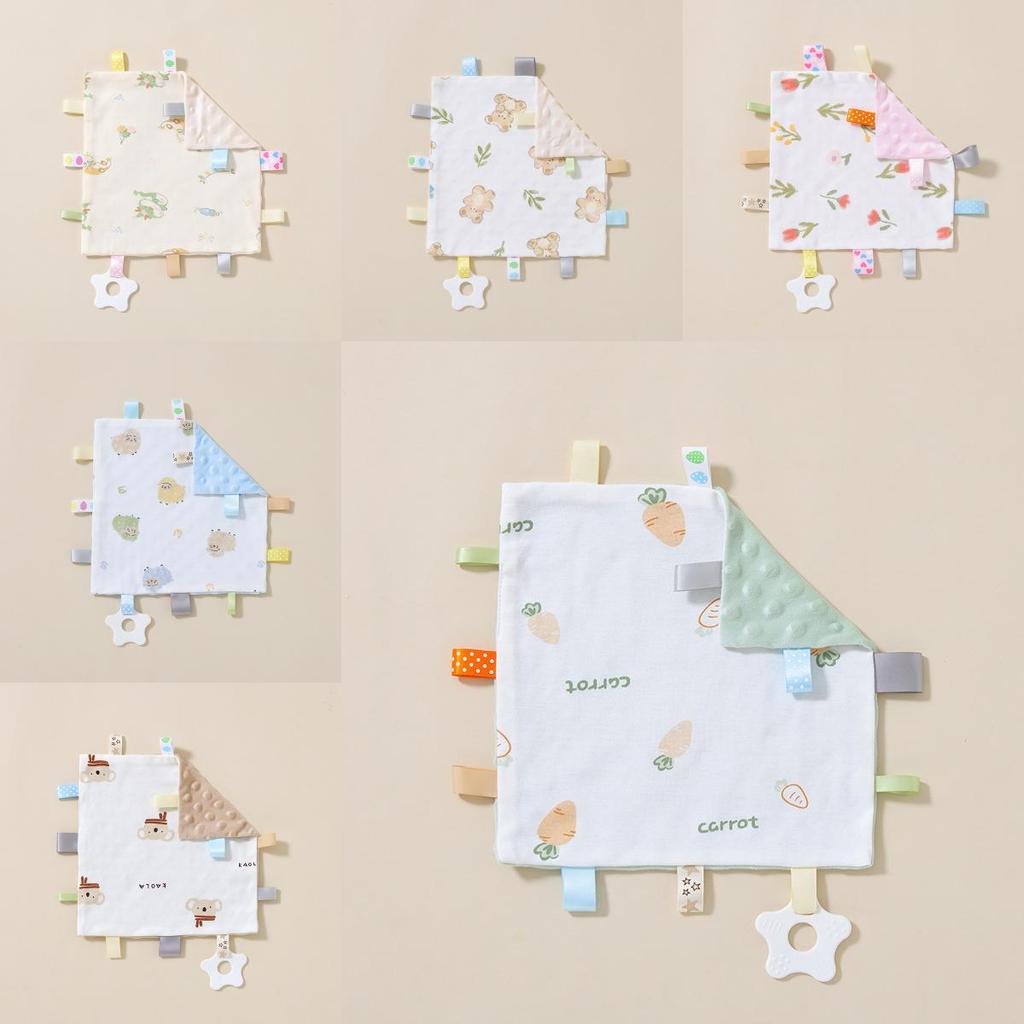 Soft Baby Toy And Fabric Comforter With Teether For Newborn Soothing