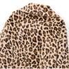 Abrigos sueltos de piel sintética con estampado de leopardo para mujer, abrigos de piel con solapa vintage con bolsillo grueso para otoño e invierno, abrigo de moda para mujer