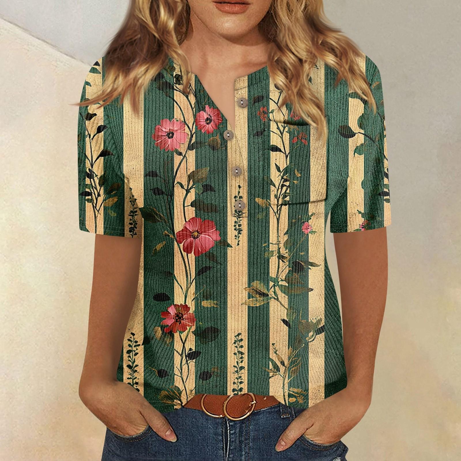 

Футболки для женщин, плиссированные, с V-образным вырезом, нарядные, повседневные блузки с принтом, короткие рукава, летние топы, свободный крой XXL жёлтый