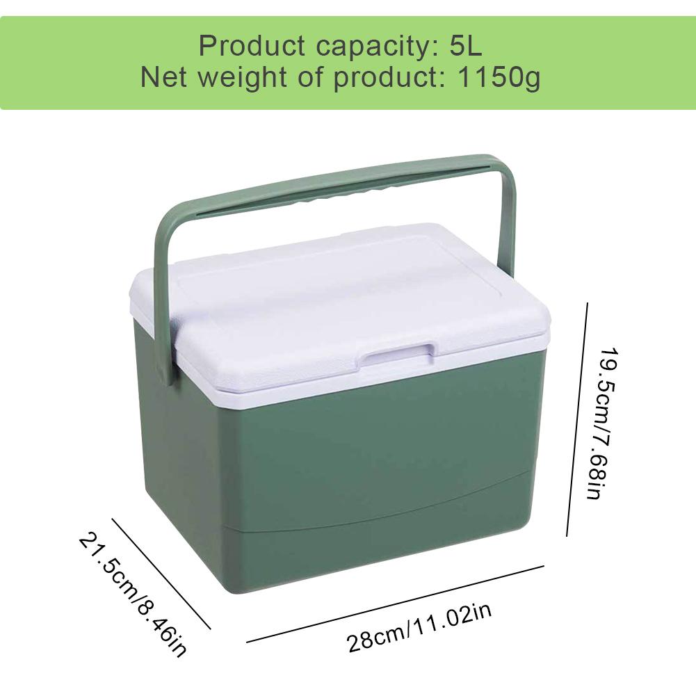 4.5/5/9L Outdoor Cooler Box Food Ice Bucket Cooler Storage Box Camping Picnic Refrigerator Fresh Ice Bucket Camping BBQ Accessor