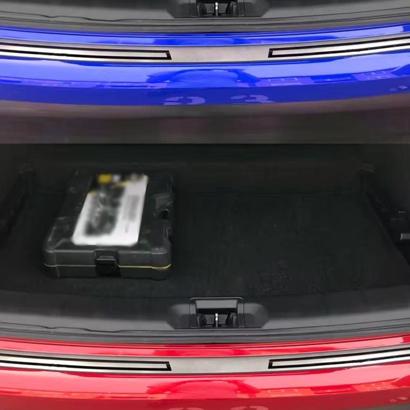 For Nissan Qashqai J11 2017- Trunk Trim Car Rear Bumper Protector Door Sill Cover Auto Stickers Styling Accessories