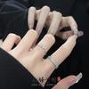 Personality Full Of Diamonds, Light Luxury, High-End Sense, Niche Design Sense, Cold Wind, Simple Inlaid Zir*****Pen Ring, Female