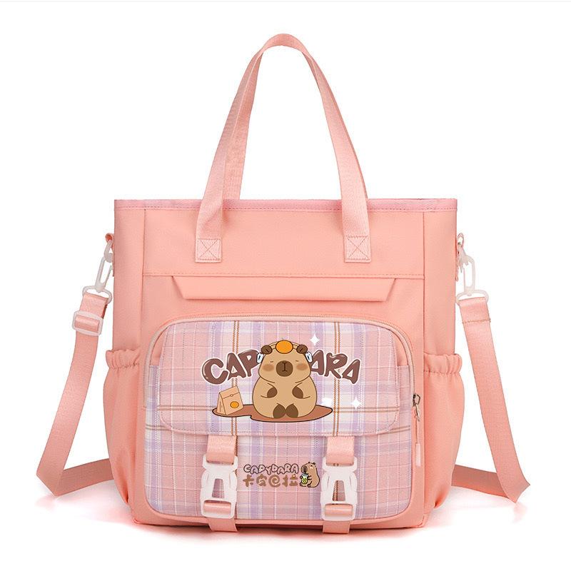 make-up class tote bag capybara large-capacity shoulder bag, primary school students, junior high school men's and women's high-value messenger bag