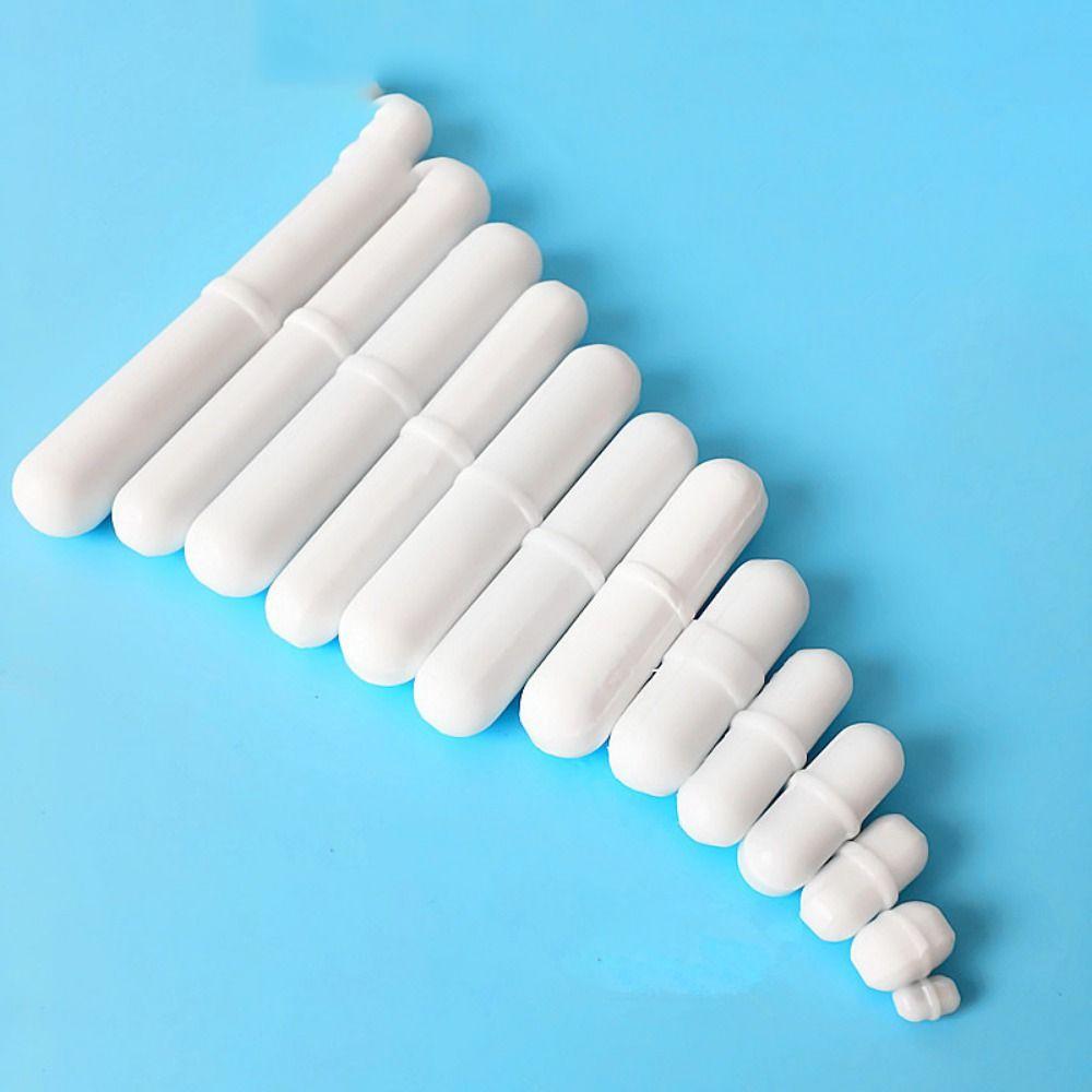 10Pcs 6-15mm Magnetic Stirrer Mixer White Laboratory Stir Rod Lab Supplies