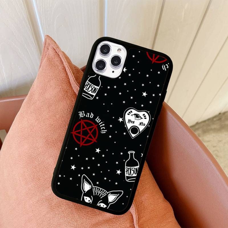 

Ведьма и кот Чехол для телефона с пользовательским фото Силиконовый чехол PC+TPU для iPhone 11 12 13 Pro Max 8 7 6 Plus X SE XR Жесткие чехлы 13 Pro Max